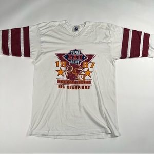 80s Washington Redskins Commanders NFL Tee NFC Champs Super Bowl XXII Vintage